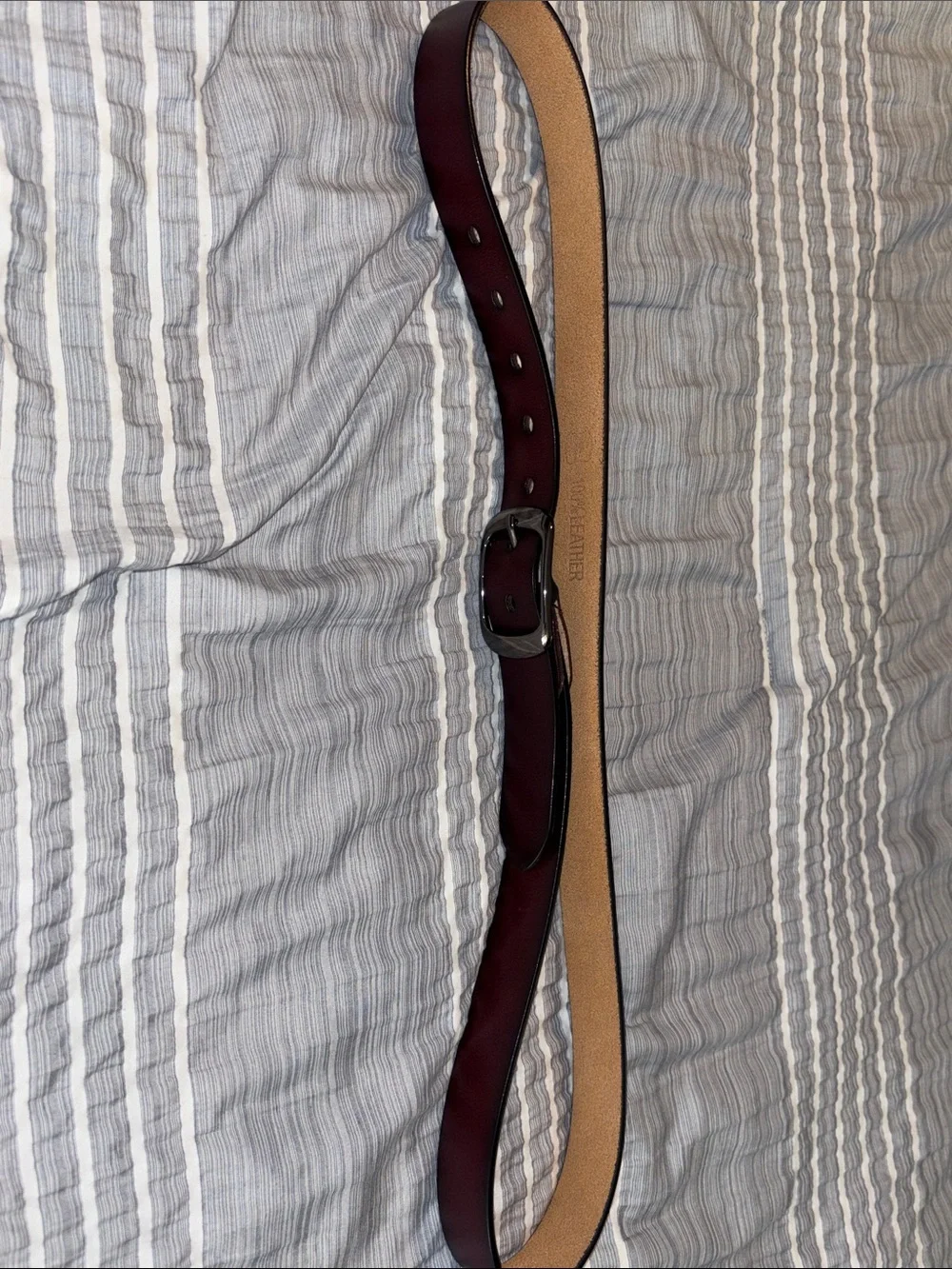 Women’s Leather Belt - Burgundy